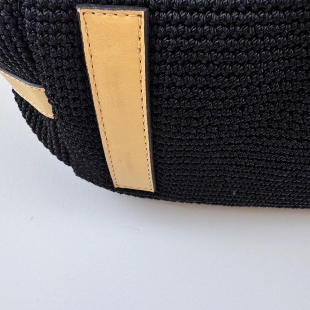 THE SAK Black Crochet Woven Nylon Hobo Shoulder Bag Boho - Picture 12 of 15